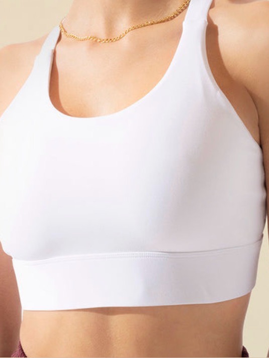 Popflex Ambition Women's White Seamless Sports Bralette
